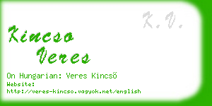 kincso veres business card